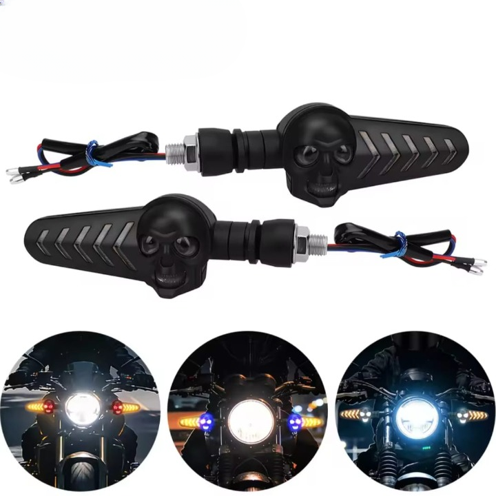 Motorcycle LED Turn Signal Light Supports 12V To 24V Flashing Indicator DRL Brake Tail Lamp