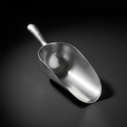 Durable Cast Aluminum Utility Scoop | Heavy-Duty Multi-Purpose Metal Scoop for Kitchen, Baking, Ice, Grains, Flour, Pet Food & Household Use