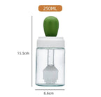 Oil Dispenser Bottle With Silicone Brush 2 In 1 Cooking Oil Tank And Basting Brush Heat Resistant Glass Oil Brush Bottle (Random Color)