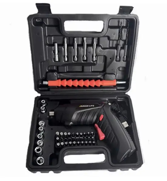 Portable Electric Screwdriver 47 in 1 Rotated 90 Degrees Rechargeable Screwdriver