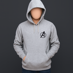 New Summer Collection Full Grey Hoodie Avenger Printed For Men And Boys