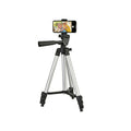 Tripod 3110 Portable Adjustable Aluminium Lightweight Camera Stand Tripod, with 3-Dimensional Head and Quick Release Plate for Video Cameras and Mobile, Black, Silver | 3110
