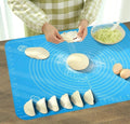 Silicone Baking Roti Mat With Measurements – Heat Resistant Non-Stick Flour Rolling & Kneading Dough Pad | Size 50x40 (Random Color)