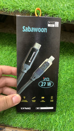 Sabawoon  Type-C to iPhone Cable | PD 27W Fast Charging – High-Speed, Safe & Durable