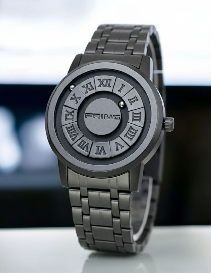 Black Stainless Steel Magnetic Ball Watch Providing Modern Design Everyday Style Support - With Box