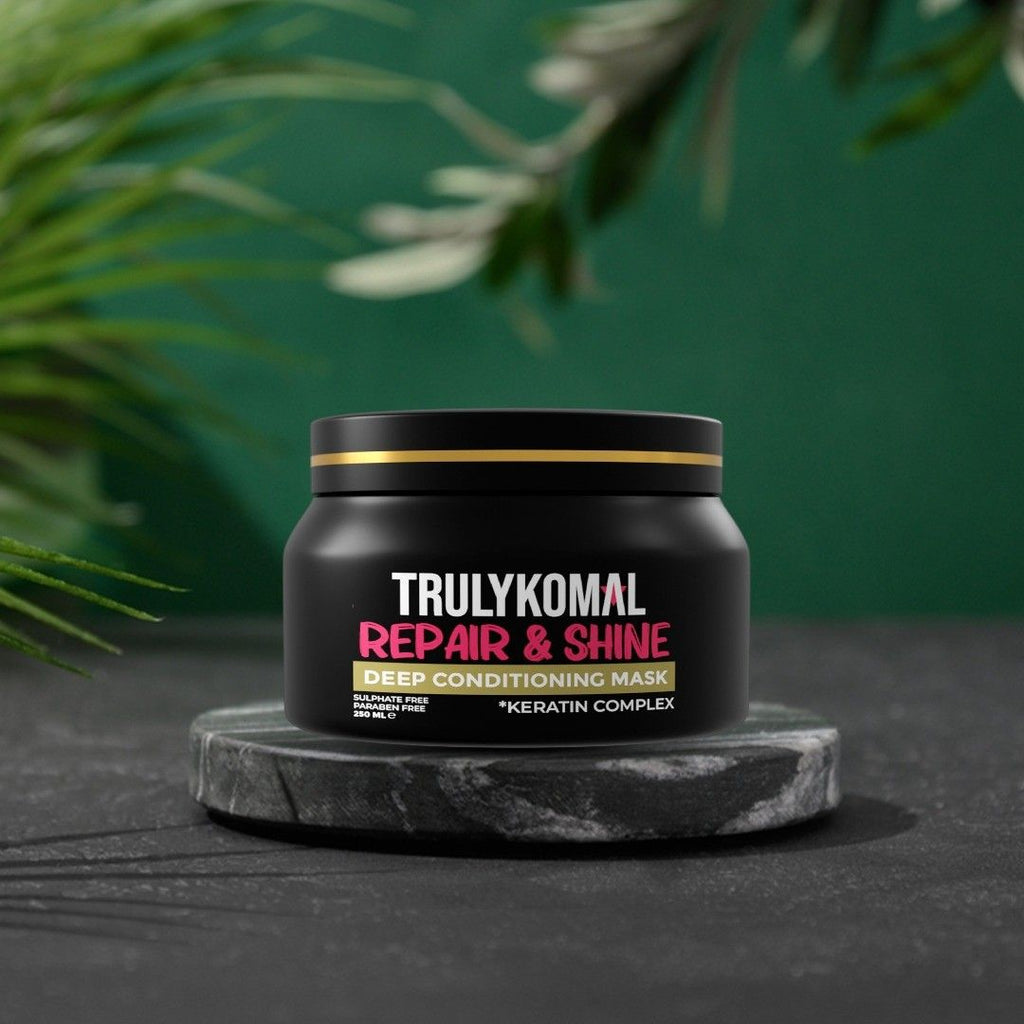Trulykomal Keratin Repair & Shine Deep Conditioning Mask: The Ultimate Vitamin-Rich Treatment to Restore Dry, Damaged, and Frizzy Hair