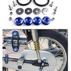 Motorcycle Fancy Chain Cover Bolts with Washer 4 Pcs Set – Red, Golden, Blue