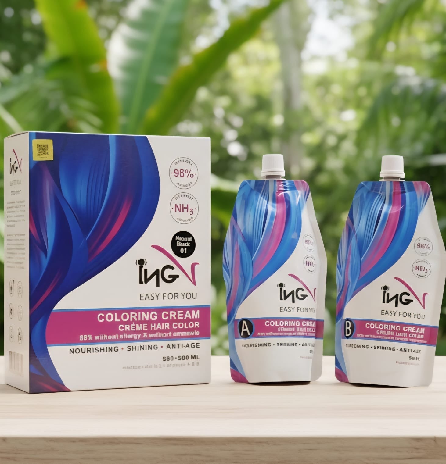 IMG Easy For You | Professional Coloring Cream Set (A & B)