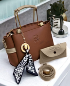Ladies Handbag With Match Small Pouch Elegant Design Premium Quality