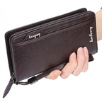 Balebaily Long Wallet for Men & Women with Zipper Pocket 15 Card Slots and Photo Window