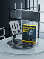 Metal Body Adjustable Phone Holder – Foldable Desktop Stand for Mobile Phones