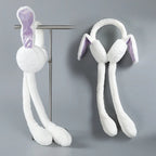 Cute Jumping Rabbit Earmuffs Hat with Moving Ears – Plush Airbag Toy Cap for Kids (Random Color)