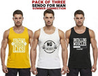 3 PCs of Men's Summer Cotton Sando Vest Sleeveless Tank Top Breathable Soft Lightweight Casual Gym Sports Innerwear Comfortable