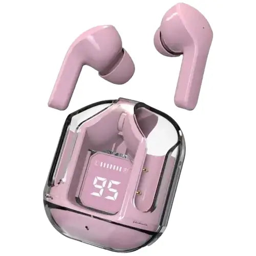 Air31 Earbuds Wireless Crystal Transparent body | Air 31 Bluetooth Ear Bud - with pouch (random color)