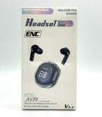 Air39 Wireless Earbuds | Bluetooth 5.3 | Clear Sound | Heavy Bass | Noise Reduction |  LED Display - Random Color