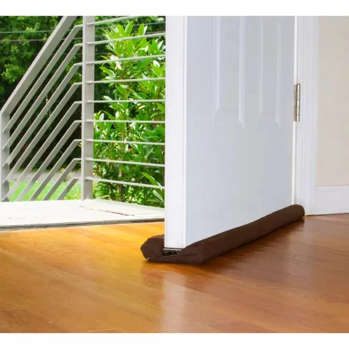 Twin Door Draft Protector – Door Air Lock Foam For Cold Air Window Shutters, Dust Barriers, Insect Repellent