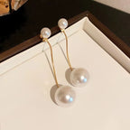 AWJ-157 Elegant Pearl Hanging Korean Earrings – Stylish, Lightweight & Trendy Fashion Jewelry for Women
