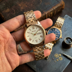 Baima Quartz Stainless Steel Wristwatch With Roman Numerals And Day Date Working Display