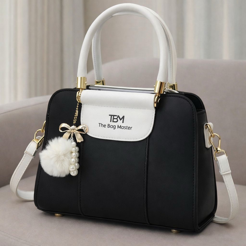 TBM The Bag Master Luxury Handbag – Elegant Two-Tone Designer Tote for Women