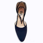 Stylish Velvet Heel Pump Shoes for Ladies – 2 Inch Elegant Party Wear Heels with box