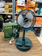 Super Telescopic Folding Fan – Portable USB Rechargeable Desk Fan with 180° Adjustable Air Supply