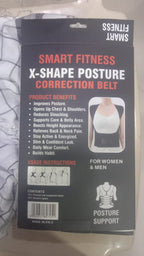 Smart Fitness X-Shape Posture Correction Belt – Back & Shoulder Support for Men & Women