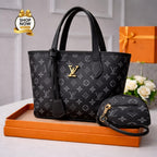 Women’s LV Print Handbag Set With Small Bag Stylish Leatherette Design