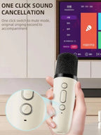 K12 Portable Bluetooth Speaker with Wireless Mic | RGB LED Lights | High Bass Rechargeable Karaoke Speaker for Kids, Home & Outdoor Parties
