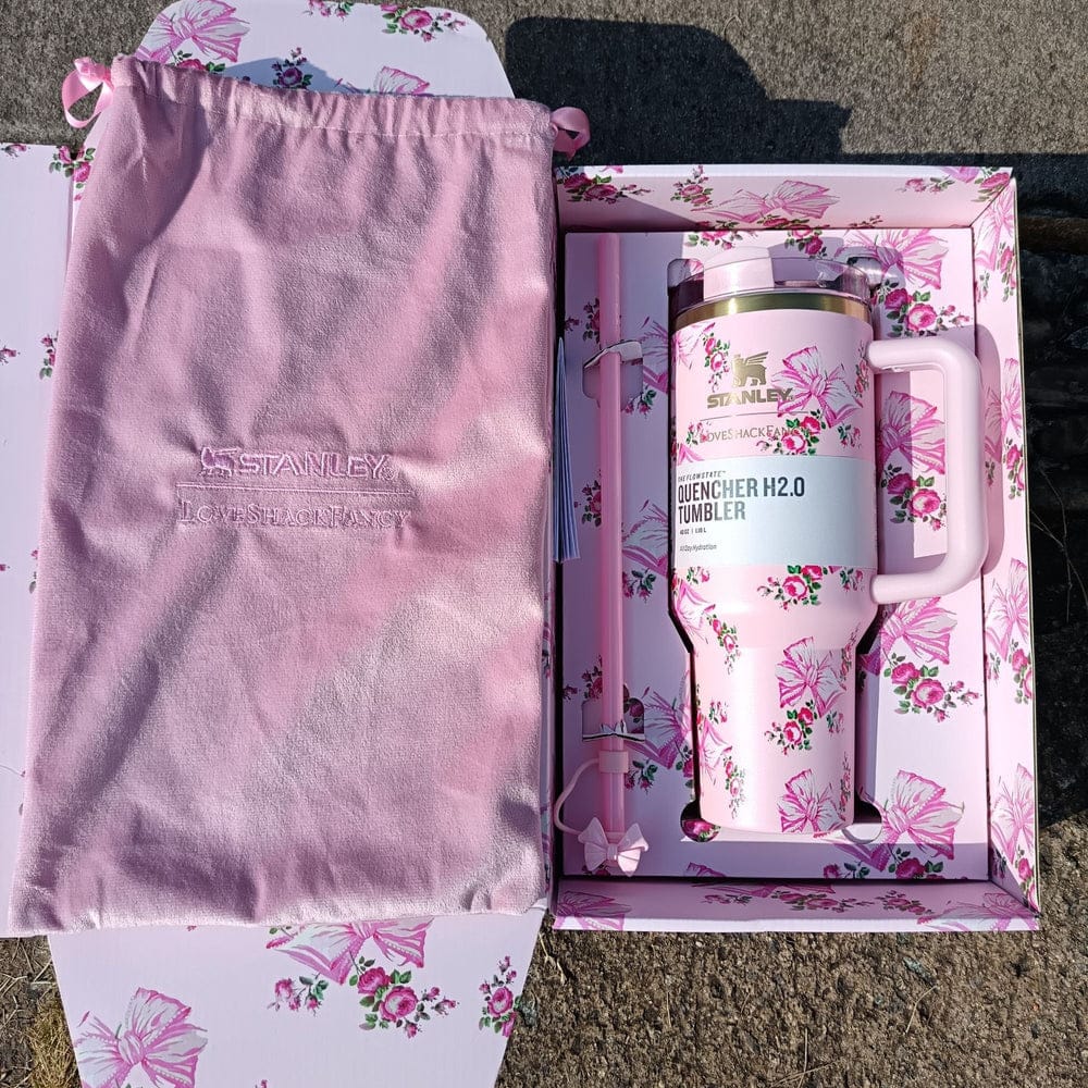 Stanley x LoveShackFancy Quencher H2.0 FlowState™ Tumbler – 40oz Limited Edition Collector’s Set