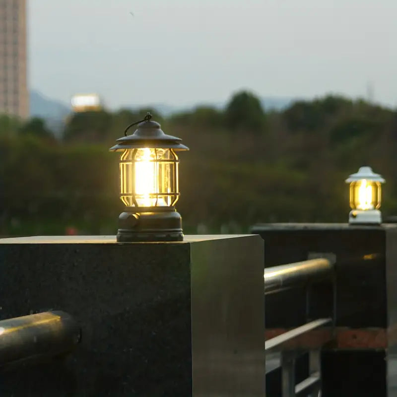 Handle LED Camping Lantern Rechargeable Tent lamp solar powered camping lamp for outdoor(random color)