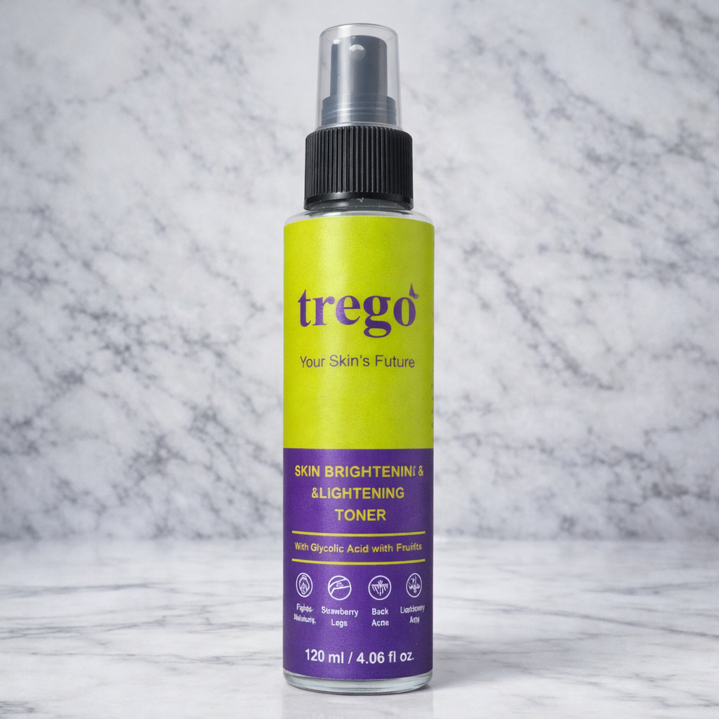 Trego Skin Brightening & Lightening Toner – 7% Glycolic Acid Exfoliating Spray for Face & Body (120ml)
