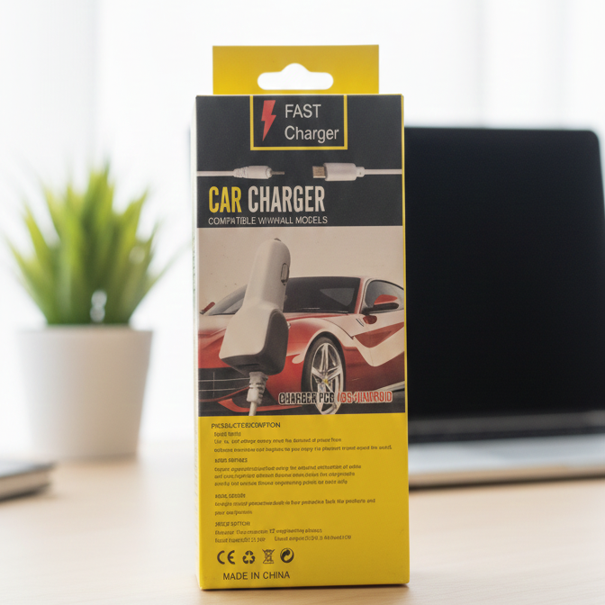 Fast Car Charger High Speed Charging Accessory For Reliable Power Supply In Vehicle