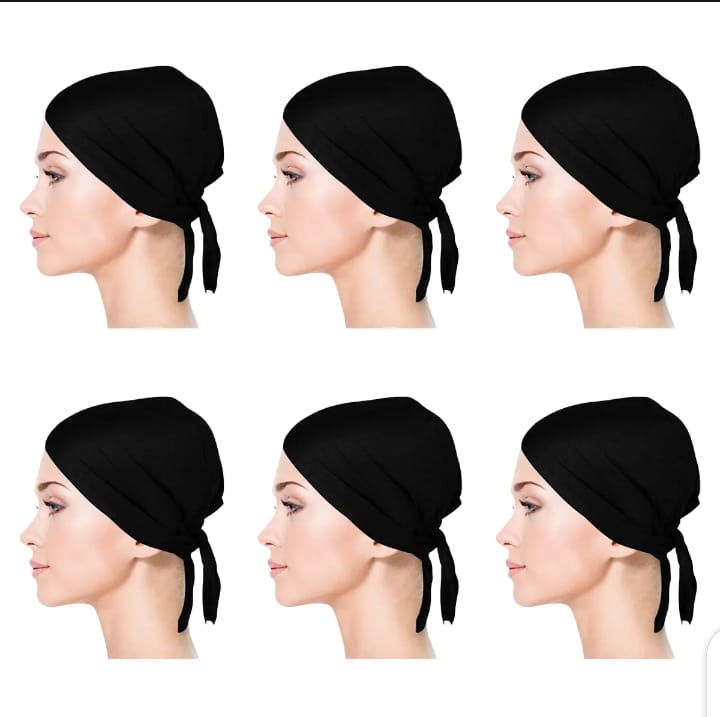 Pack of 12 tube hijab caps plain hijab caps (random color)