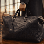 Luxury Valentino Imported Travel Duffel Bag (20 × 13 Inches) – High-Quality Woven Texture Handbag | Premium Large Capacity Weekender Bag (without box)