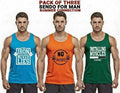 3 PCs of Men's Summer Cotton Sando Vest Sleeveless Tank Top Breathable Soft Lightweight Casual Gym Sports Innerwear Comfortable