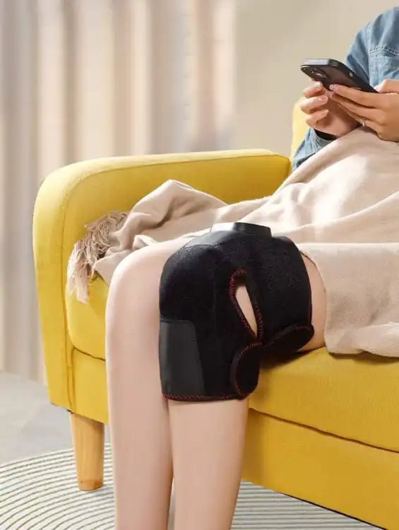 knee massager chargeable | Stress Relief Vibration Knee, Arm, Leg Massager Rechargeable Heating Pad, for Knee Pain Relief