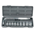 Professional Heavy Duty Socket Wrench Set | 9Pc Tool Kit | 1/2″ Drive | 8‑24mm Metric Sockets + L Wrench
