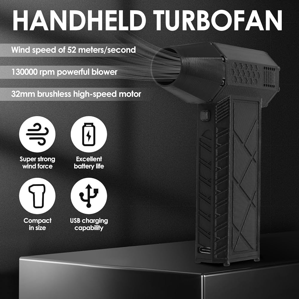 X8 Violent Fan Mini Jet Fan Handheld USB Rechargeable Brushless Powerful Airflow Fan