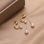 ZVT-167 Korean Pearl Circle Earrings – Elegant Fashion Jewellery, Stylish Accessory for Women