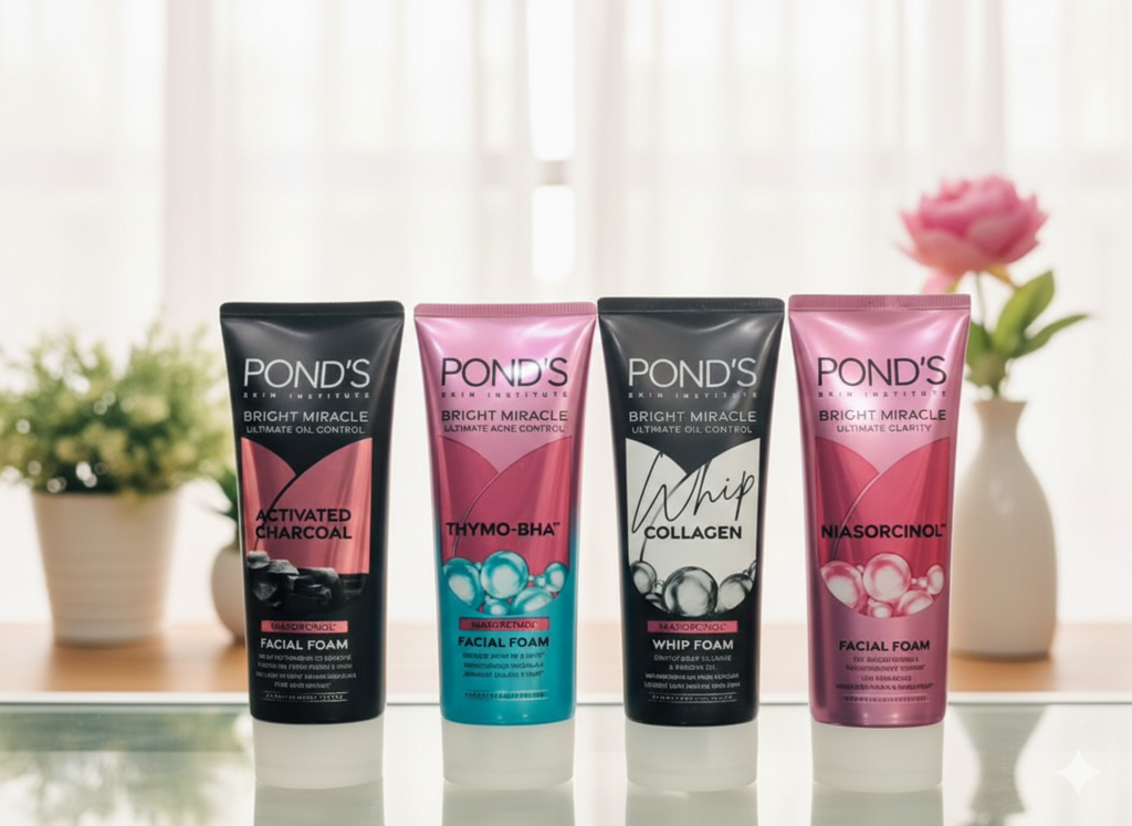 POND’S Bright Miracle Facial Foam Range – Oil Control, Acne Control, Brightening & Whip Collagen Face Wash
