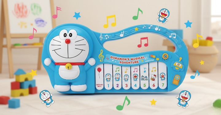 Doraemon Musical Piano for Kids – Fun & Educational Piano Toy for Babies & Toddlers