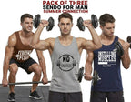 3 PCs of Men's Summer Cotton Sando Vest Sleeveless Tank Top Breathable Soft Lightweight Casual Gym Sports Innerwear Comfortable
