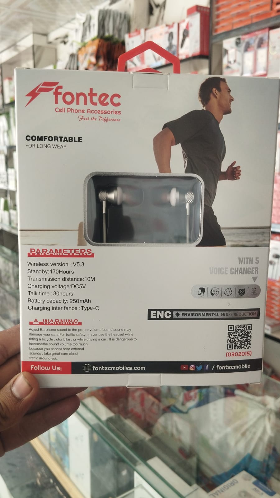 Fontec Magna Wireless Neckband Bluetooth Earphones – Integrated 5-Mode Voice Changer, Hi-Fi Audio & ENC Noise Reduction - Random Color