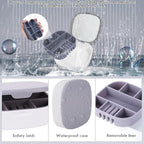 Portable Mini Jewelry Storage Box with Built-In Mirror – Compact Travel Organizer for Rings, Earrings, and Necklaces (Model LD-988)