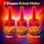 Kabab Maker Set of 3 Pcs (Heart, Round, Hexagon) (Random Color)