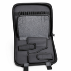 Tactical Hard Shell Pistol Carry Case with Multi Holders & Secure Zip Lock