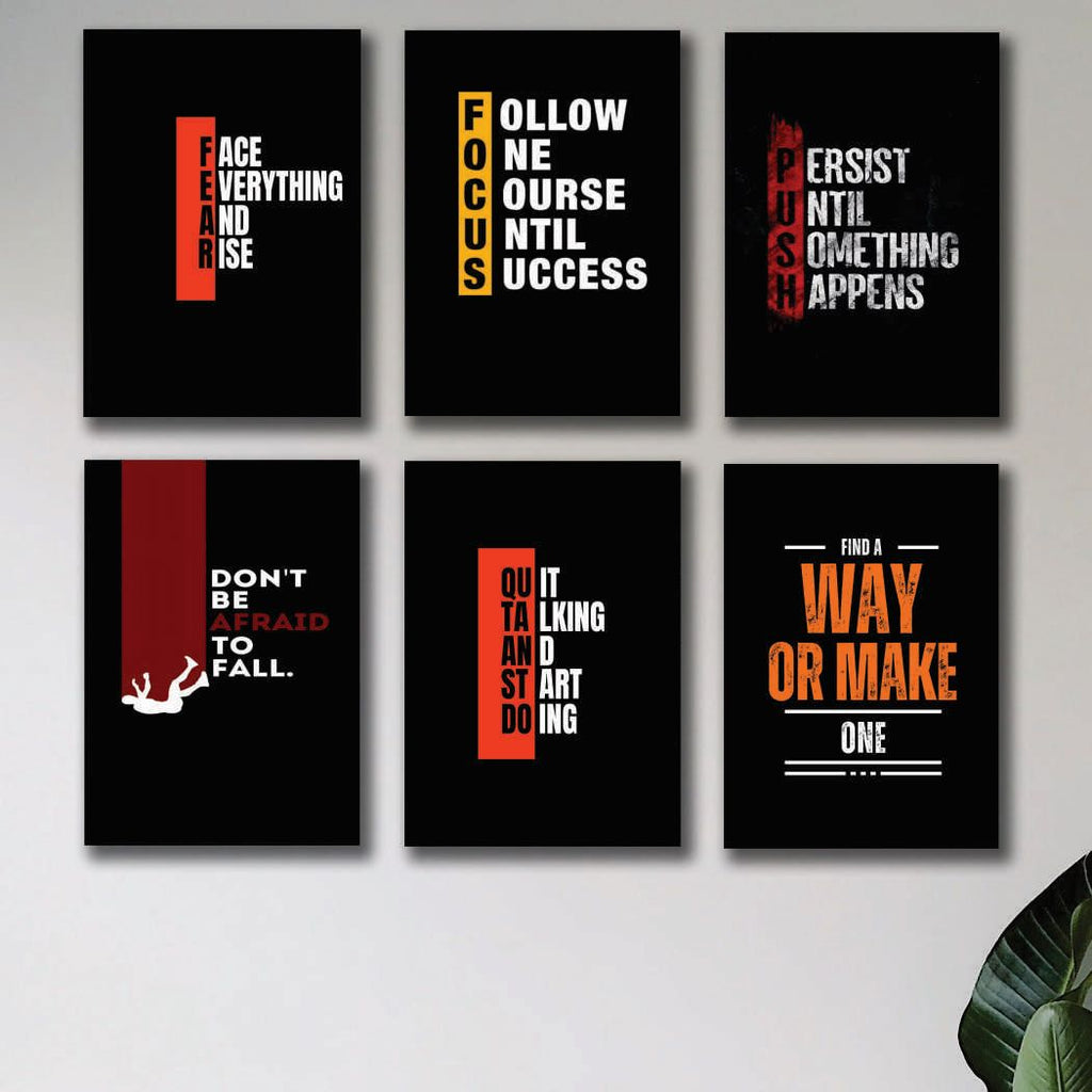 Set of 6 Premium Wall Art Photo Tiles – Modern Home Decor Sets 8x11