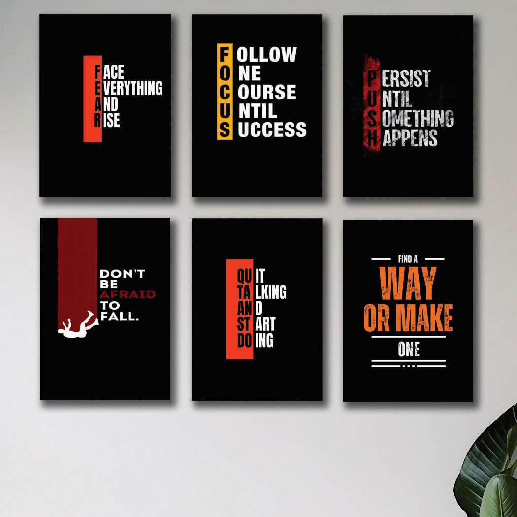 Set of 6 Premium Wall Art Photo Tiles – Modern Home Decor Sets 8x11