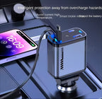 C6 4 In 1 Multi Functional Car Charger Fast Charging With Star Light Providing Durable Quality - 20 Watt