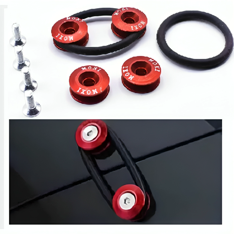Motorcycle Fancy Chain Cover Bolts with Washer 4 Pcs Set – Red, Golden, Blue